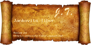 Jankovits Tibor névjegykártya